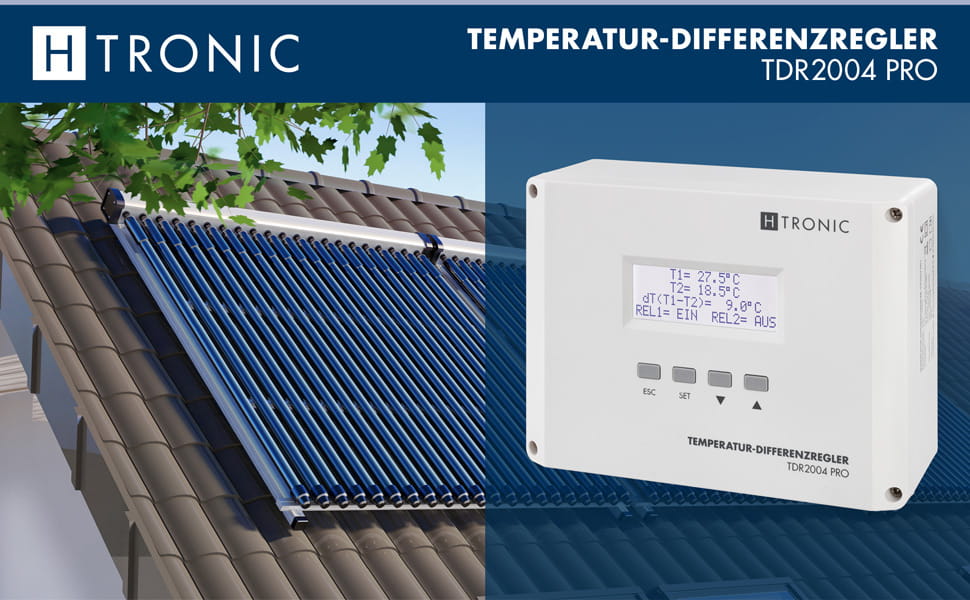 H-TRONIC Header Temperatur-Differenzregler TDR2004 pro