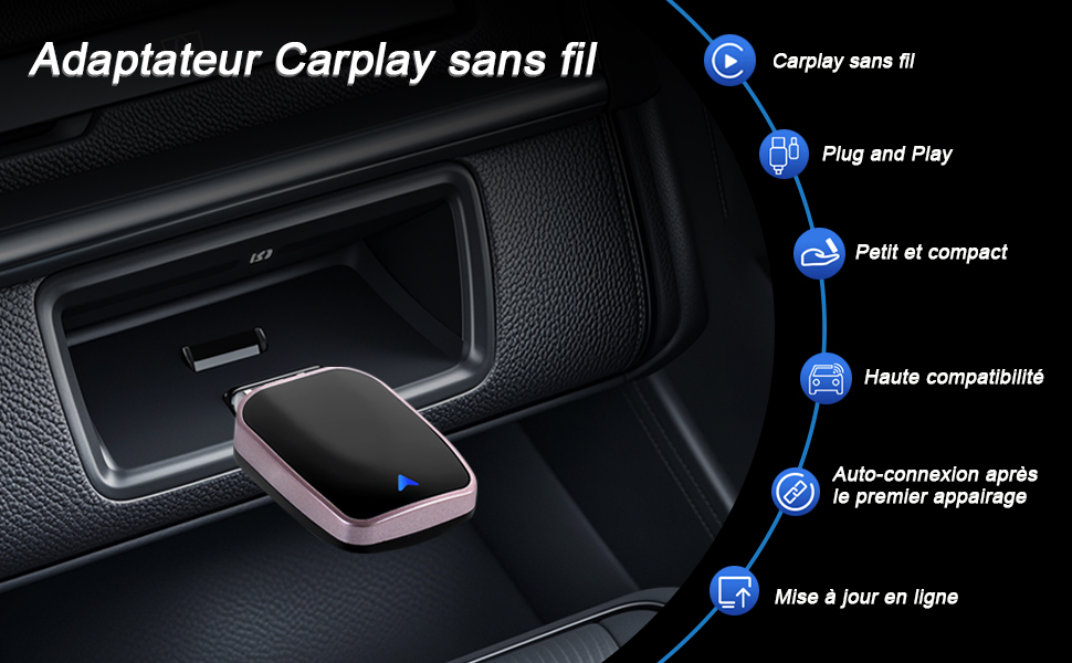 Adaptateur Carplay sans fil