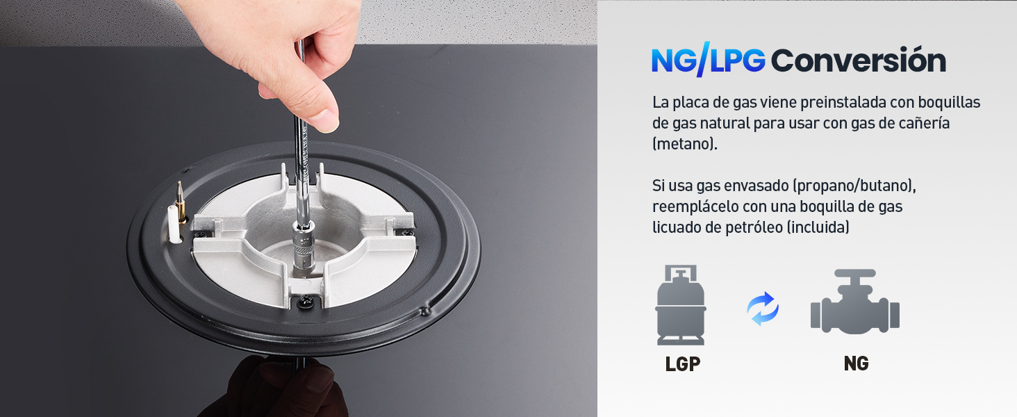 Placa de gas