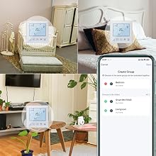 KETOTEK Thermostat WiFi Connecté Chauffage au sol Electrique 16A Filaire Sonde Alexa Google Home