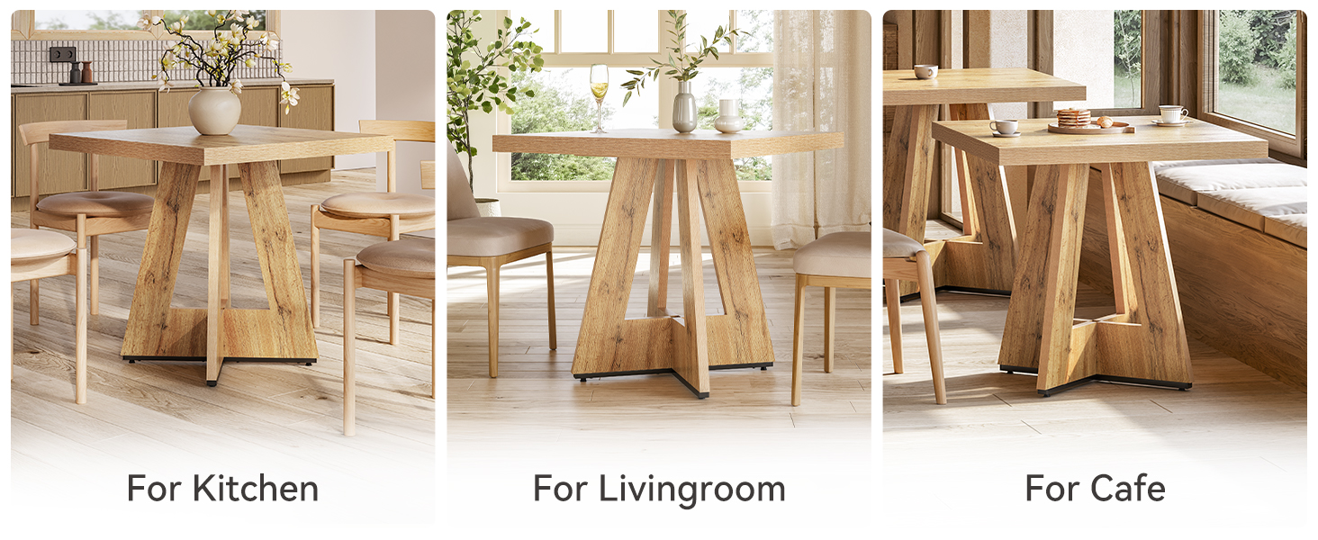 Robust metal frame with wooden details