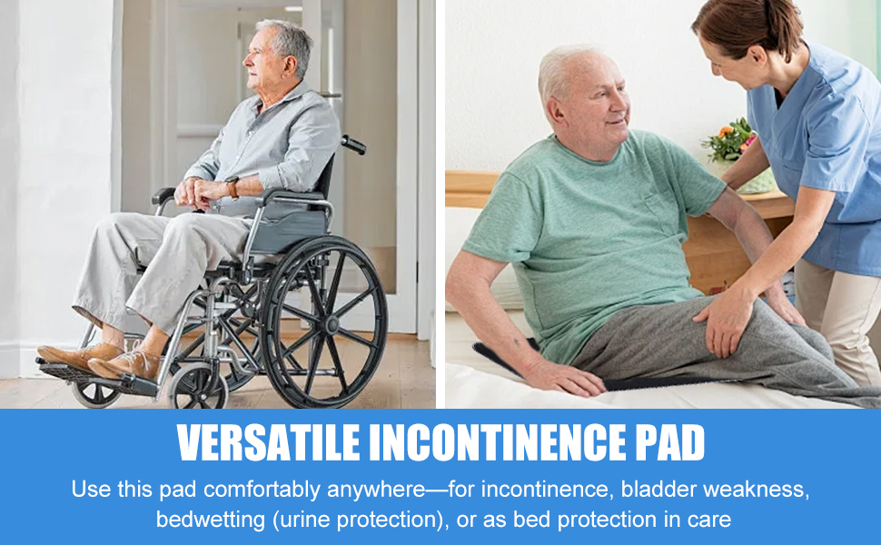 Der Text lautet „VIELSEITIGES INKONTINENZPAD“ und 