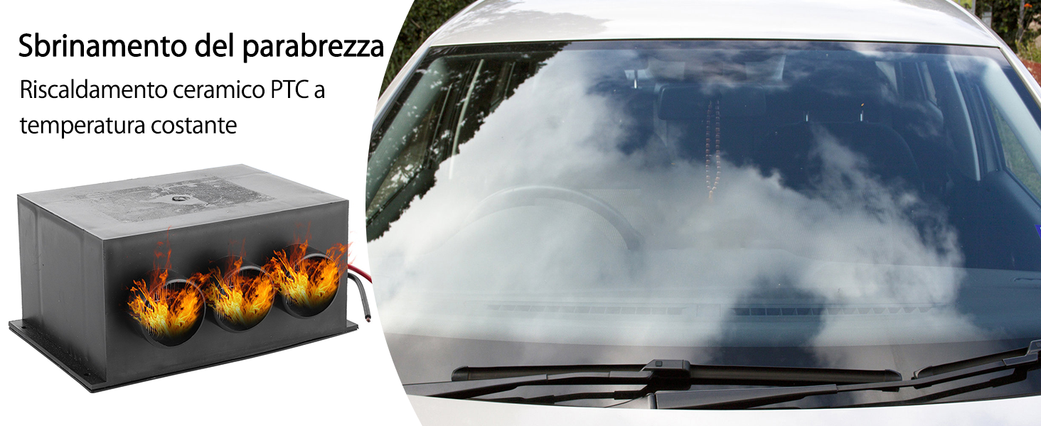 12V 600W Chauffage de Voiture 3 Trous Portable Hiver Chauffage Plus Chaud