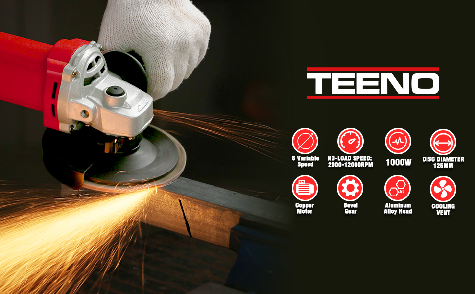 TEENO Meuleuse D'angle 1000W