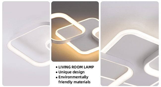 Moderne Deckenleuchte mit miteinander verbundenen geschwungenen weißen Formen, die warmes Licht ausstrahlen. Verfügt über ein einzigartiges Design und ist aus umweltfreundlichen Materialien gefertigt und für Wohnräume geeignet.