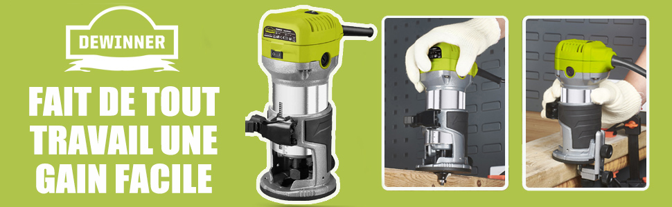 Dewinner à Bois Défonceuse affleureuse électrique 710W 13000-33000RPM