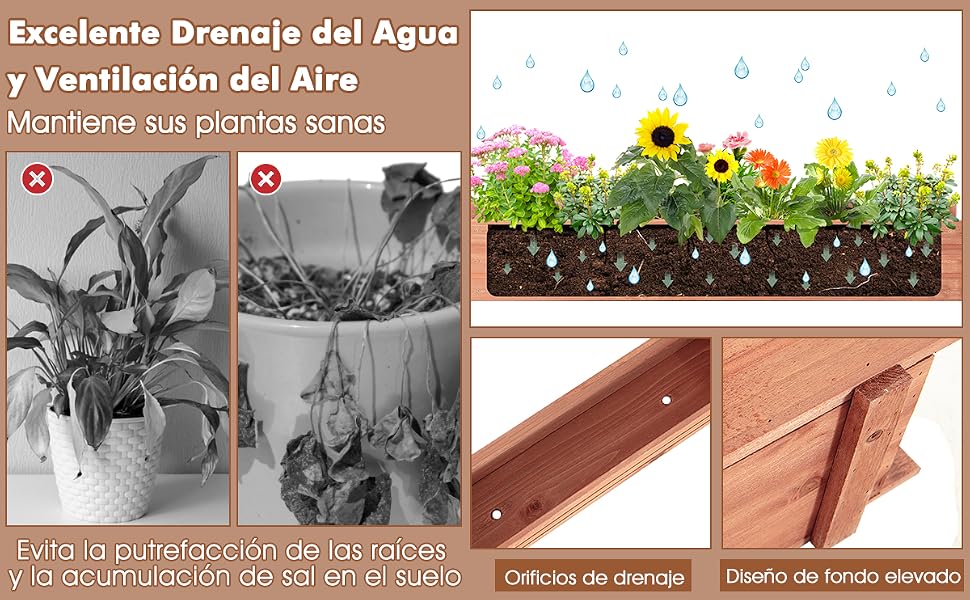 Arriate de Madera de Jardín