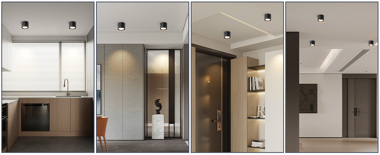 moderne deckenspots schwarz