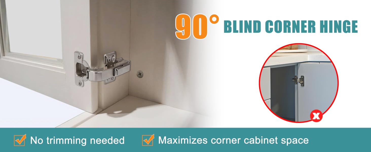 90° hinge