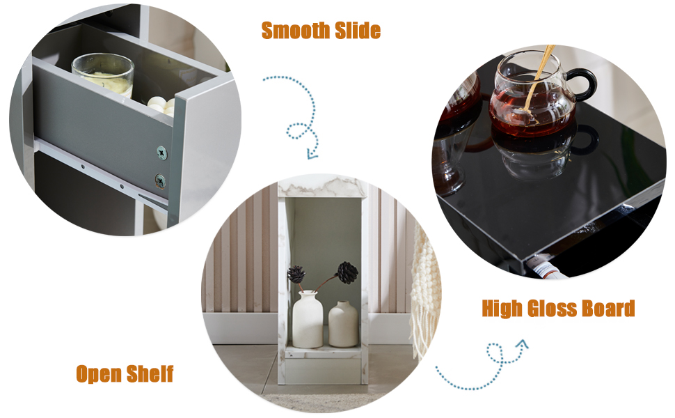 High gloss Sofa Side End Table