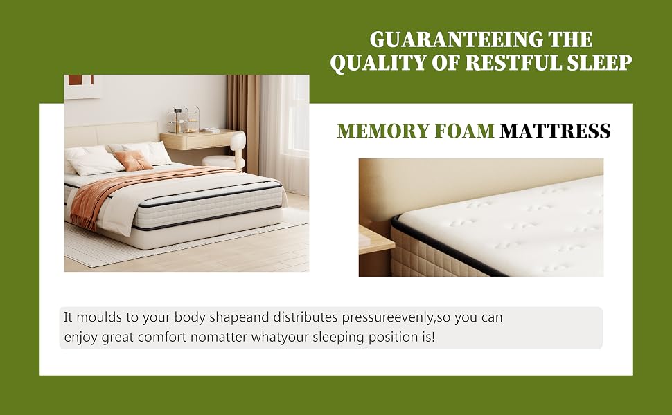 Matelas 22CM, Matelas en Mousse à Mémoire De Forme1