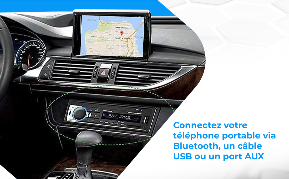 Radio de coche Bluetooth 4.0 con mando a distancia