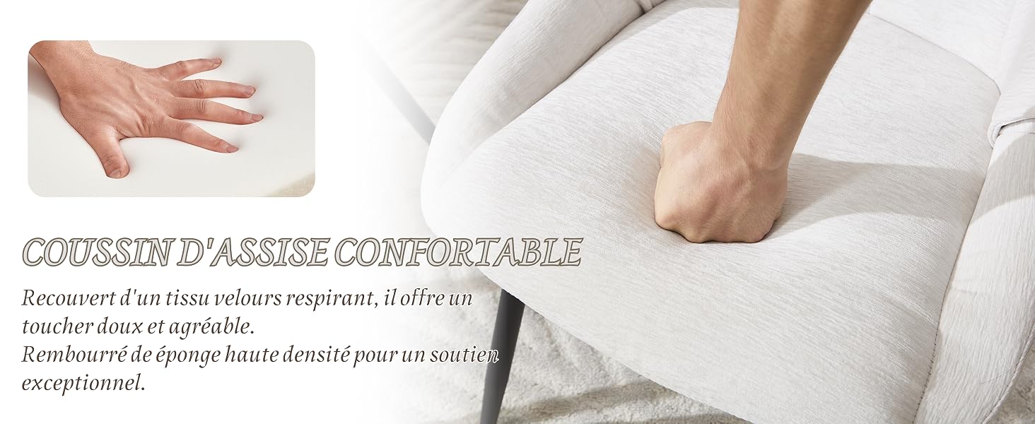 Démonstration d'un test de fermeté du matelas, montrant les mains appuyant sur la surface blanche du matelas pour tester les niveaux de compression et de soutien.