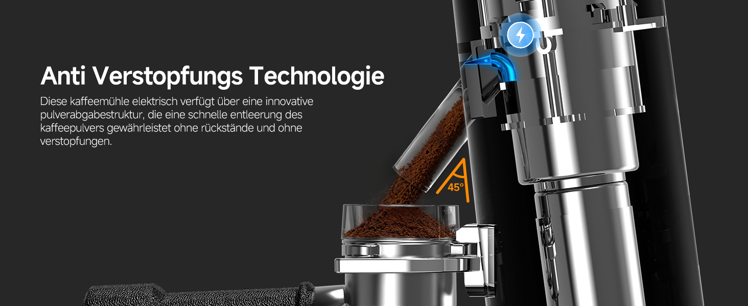 Der Text lautet „Anti Verstopfungs Technologie“, „Ashwagandha KSM-66", „Una Pianta Millenaria“, „Portata di Mano“. Folien zur Produktpräsentation auf braunem Hintergrund mit technischen Informationen.