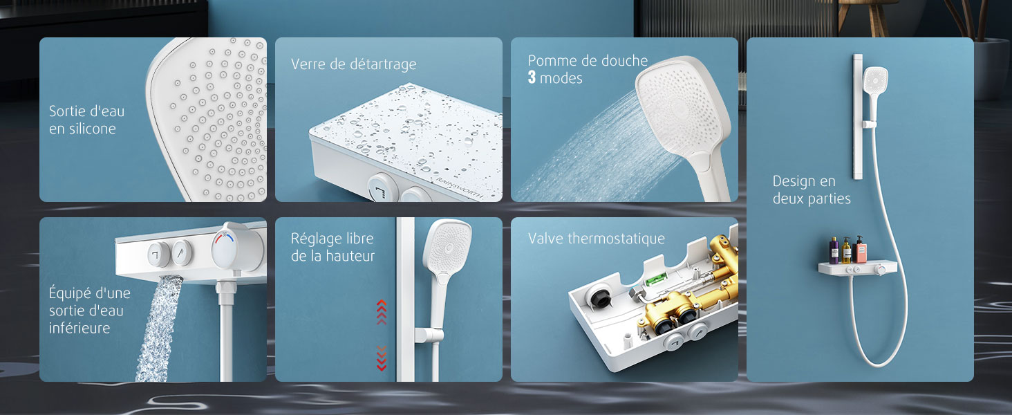 Robinet de douche avec thermostat
