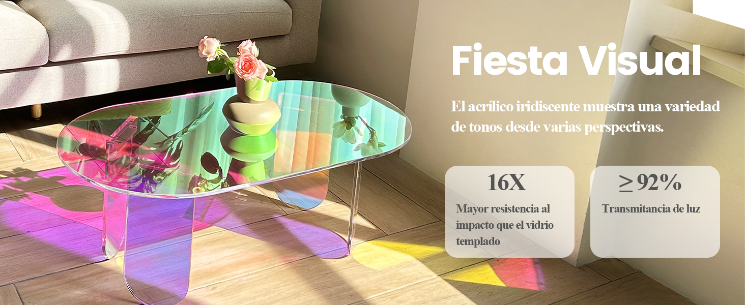 Mesa de centro ovalada, muebles de salón de diseño moderno acíclico