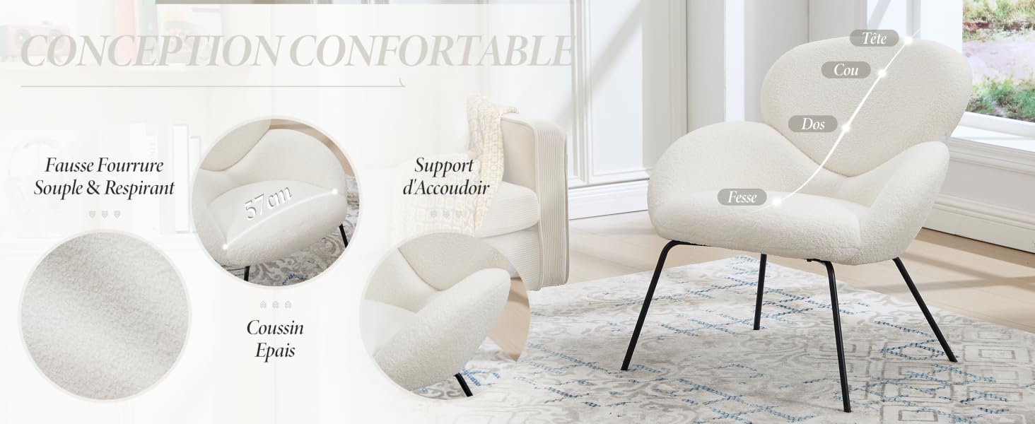 Schémas circulaires montrant la composition des couches du matelas avec les composants étiquetés dans les tons blanc et gris, avec visualisation de la chaise et de l'aménagement intérieur.