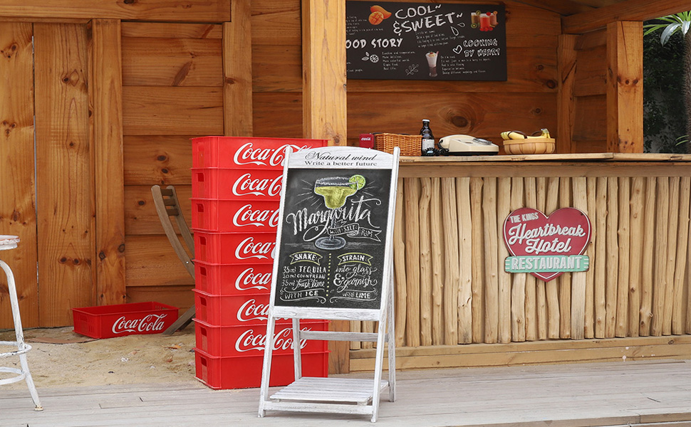 Lavagna nera da Terra con Telaio Autoportante Bar Presentazioni Menu Ristorante Negozio esterno