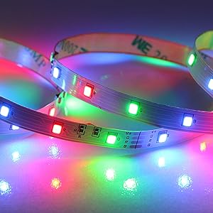 Ruban LED 10M(5x2) RGB Bande LED Multicolore App Contrôle, Led Ruban avec  Télécommande à 40 Touches, Synchroniser avec Rythme de Musique/Fonction de  Minuterie, pour Décoration, Cuisine, Mariage : : Luminaires et  Éclairage