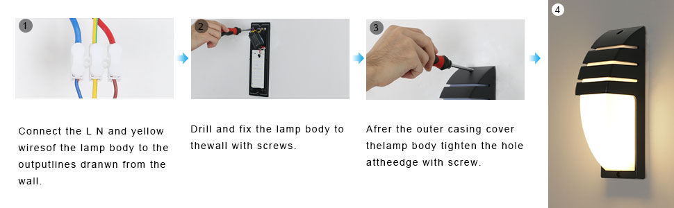 applique murale led noir