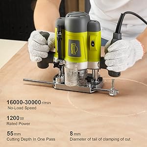 Défonceuse affleureuse électrique, DEWINNER