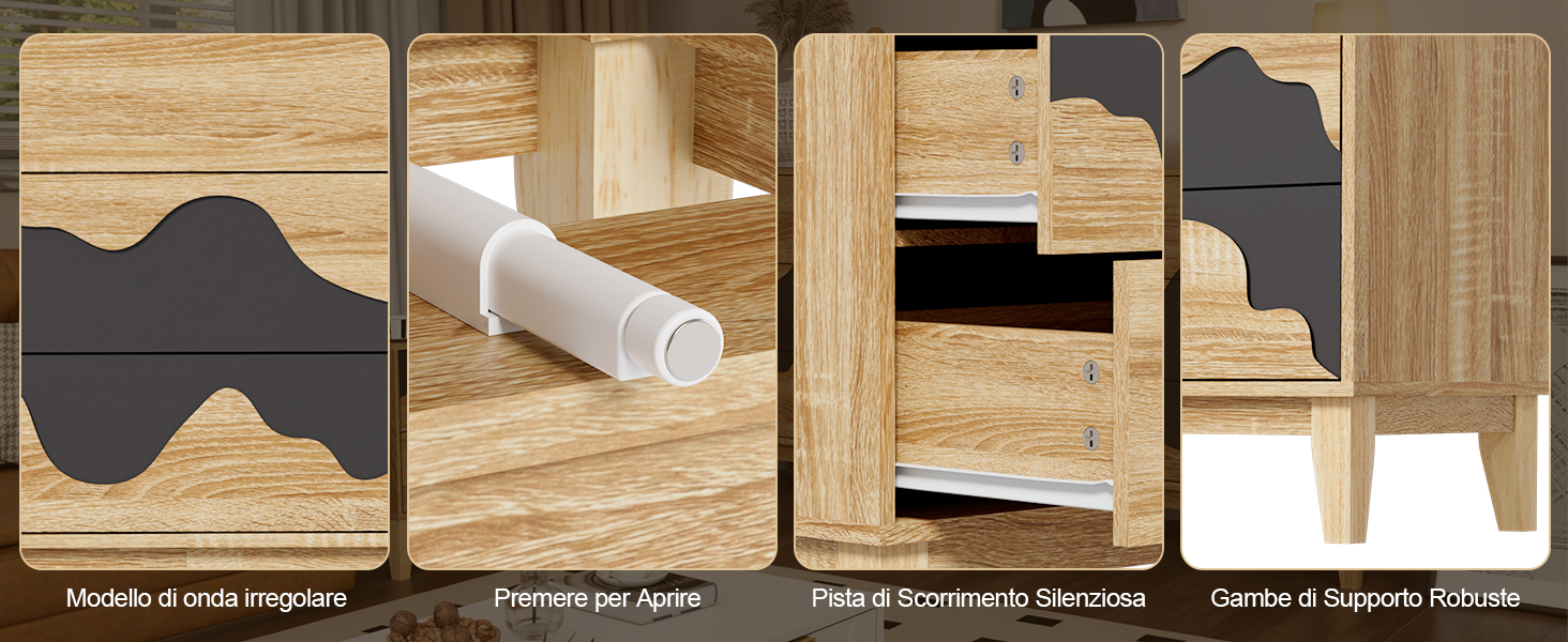 modello di onda irregolare, pista di scorrimento silenziosa, gambe di supporto robuste