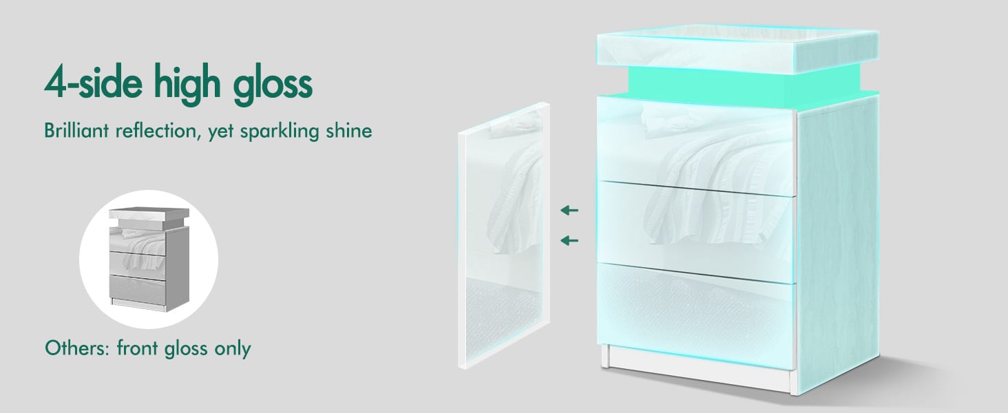 ELFORDSON LED Bedside Tables