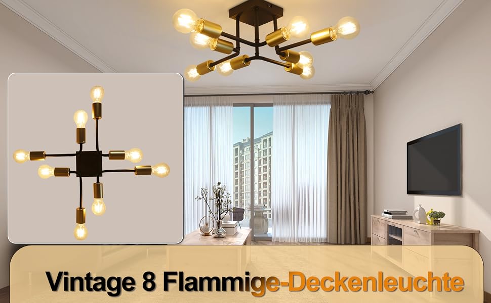 Deckenlampe Schwarz Deckenleuchte Vintage