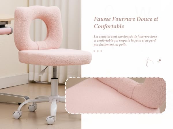 chaise a roulette fille chaise fille rose