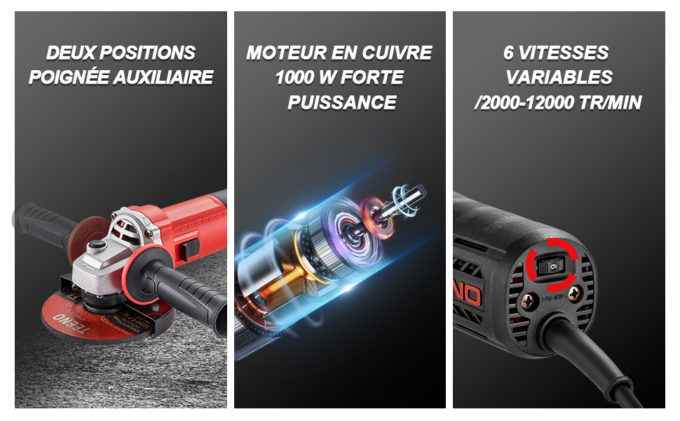 TEENO Meuleuse D'angle 1000W 