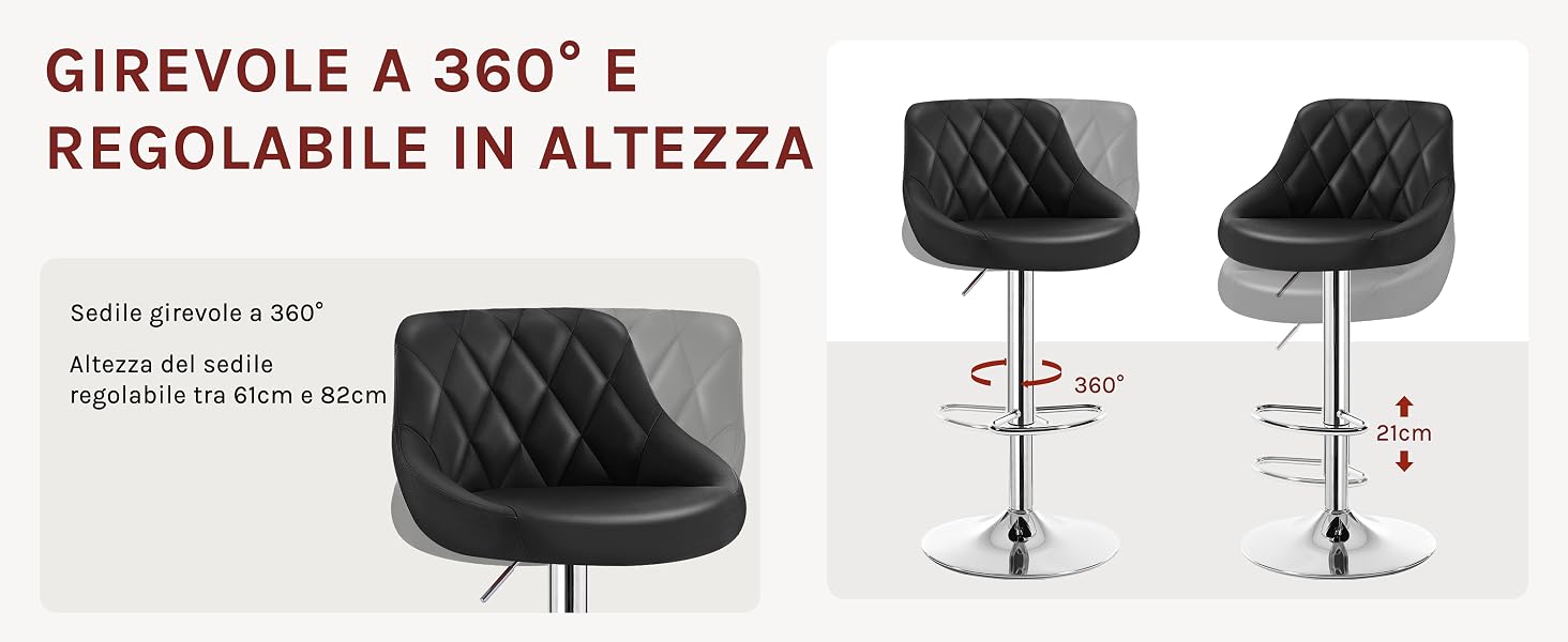 l'outlet dei mobili - sgabelli da bar girevoli