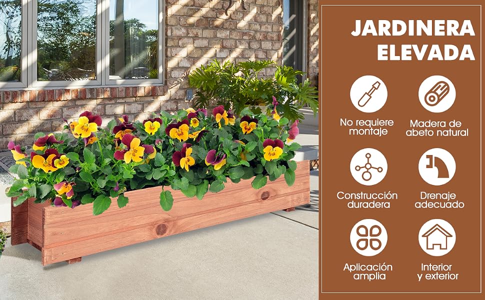 Arriate de Madera de Jardín