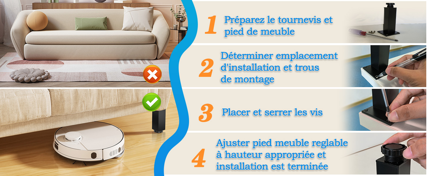 pieds de meubles