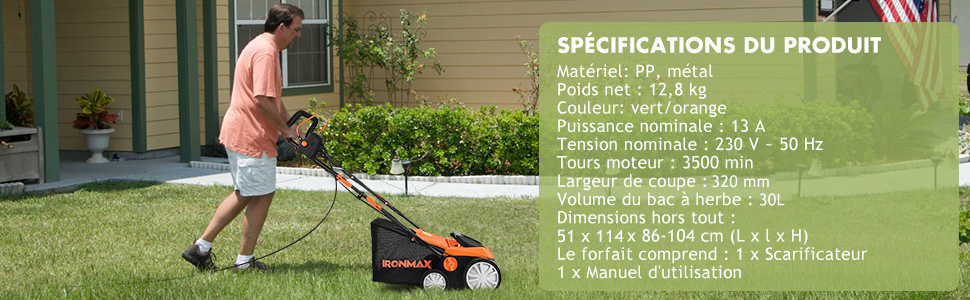 Scarificateur de Pelouse Électrique
