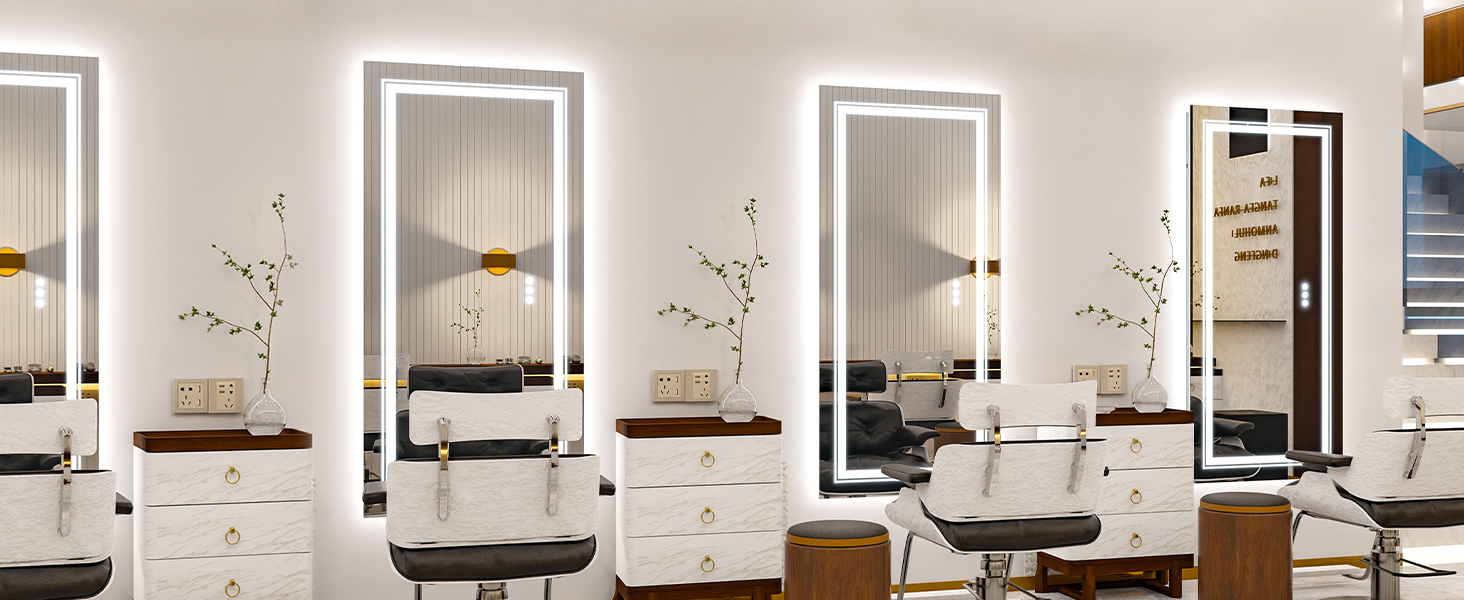 LUVODI Grande Specchio da Bagno con LED luce da parete