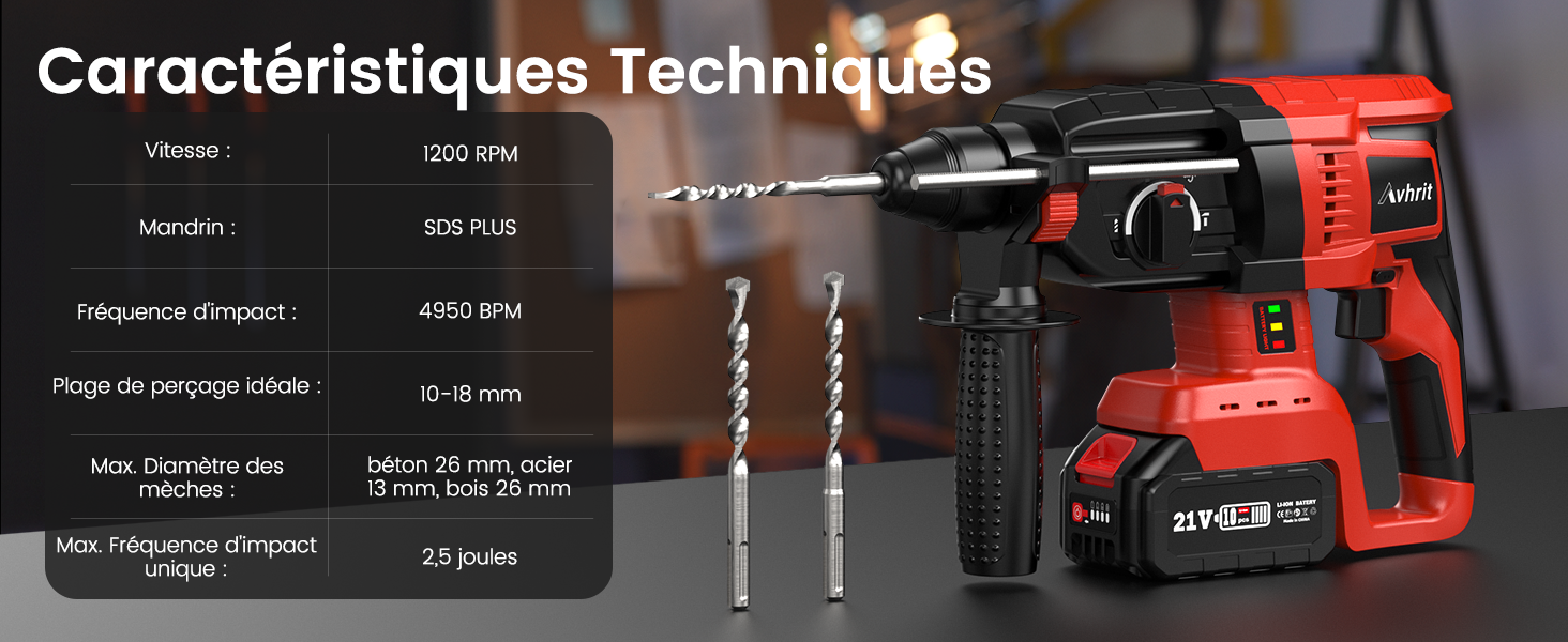 Marteau Perforateur Sans Fil