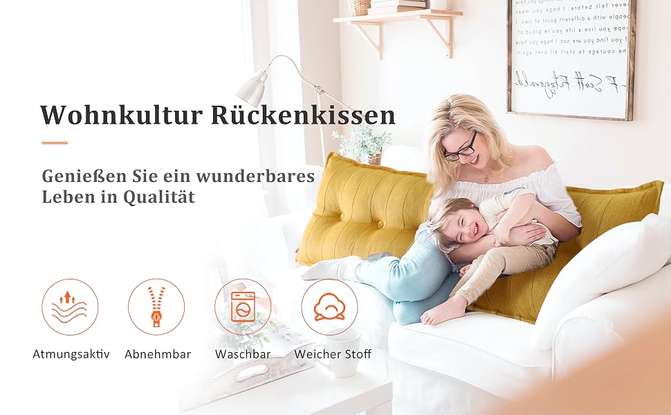 Lesekissen Rückenkissen für Bett