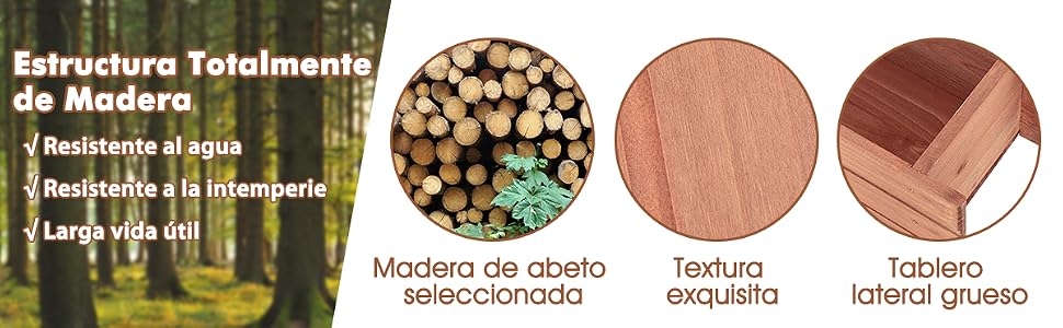 Arriate de Madera de Jardín