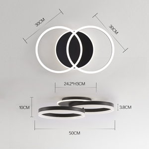Technisches Diagramm einer elliptischen Leuchte mit Abmessungen. Zeigt eine Ansicht von oben und von der Seite mit Abmessungen für Breite, Tiefe und Kabellänge