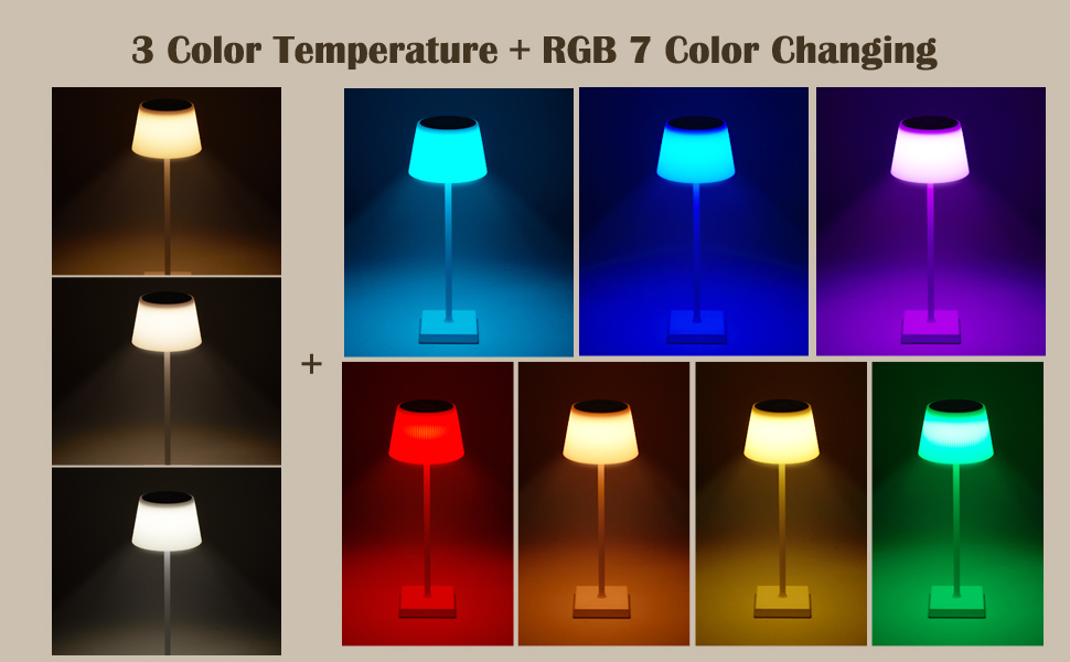 Lampe de table à intensité variable batterie 01
