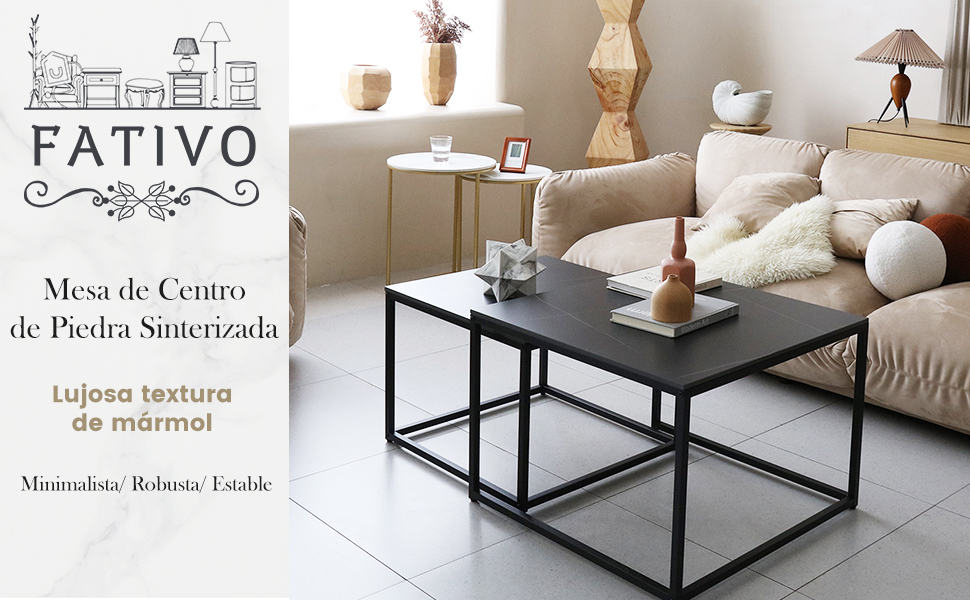mesa nido marmol