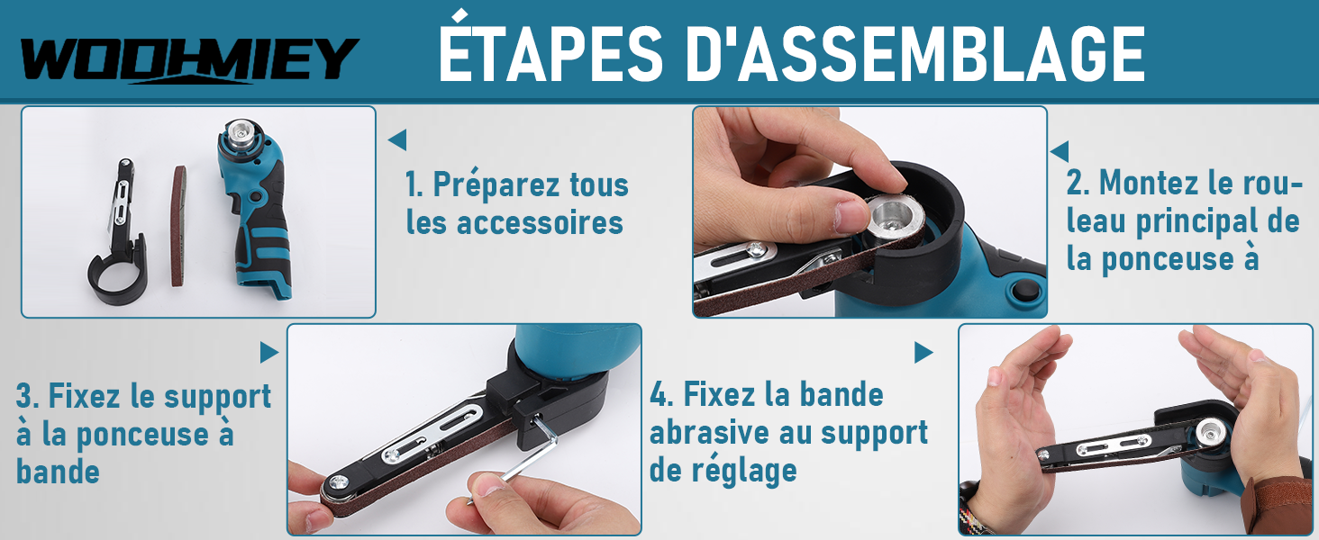 Ponceuse à bande sans fil 16.8V