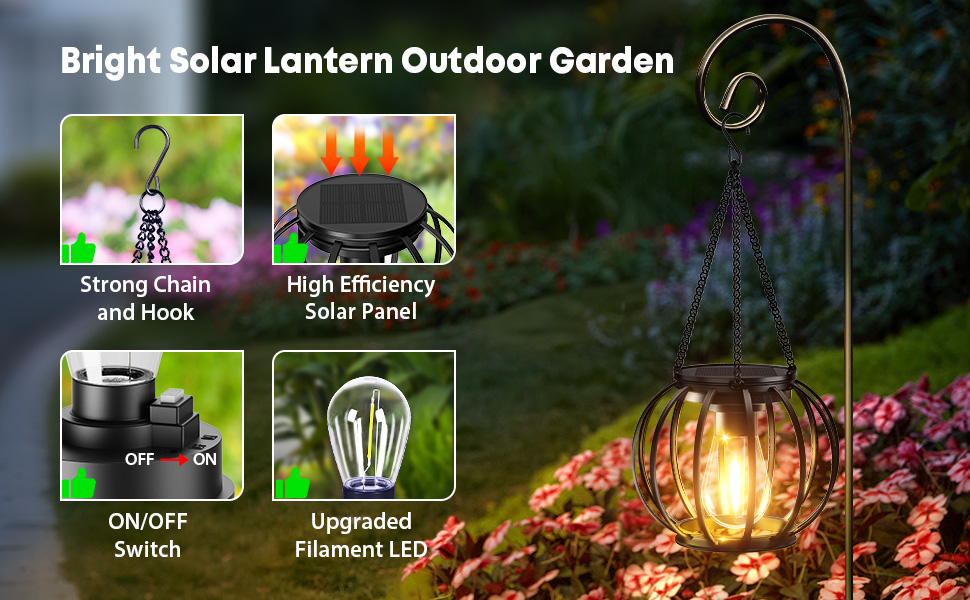 lanterne solaire exterieur suspension