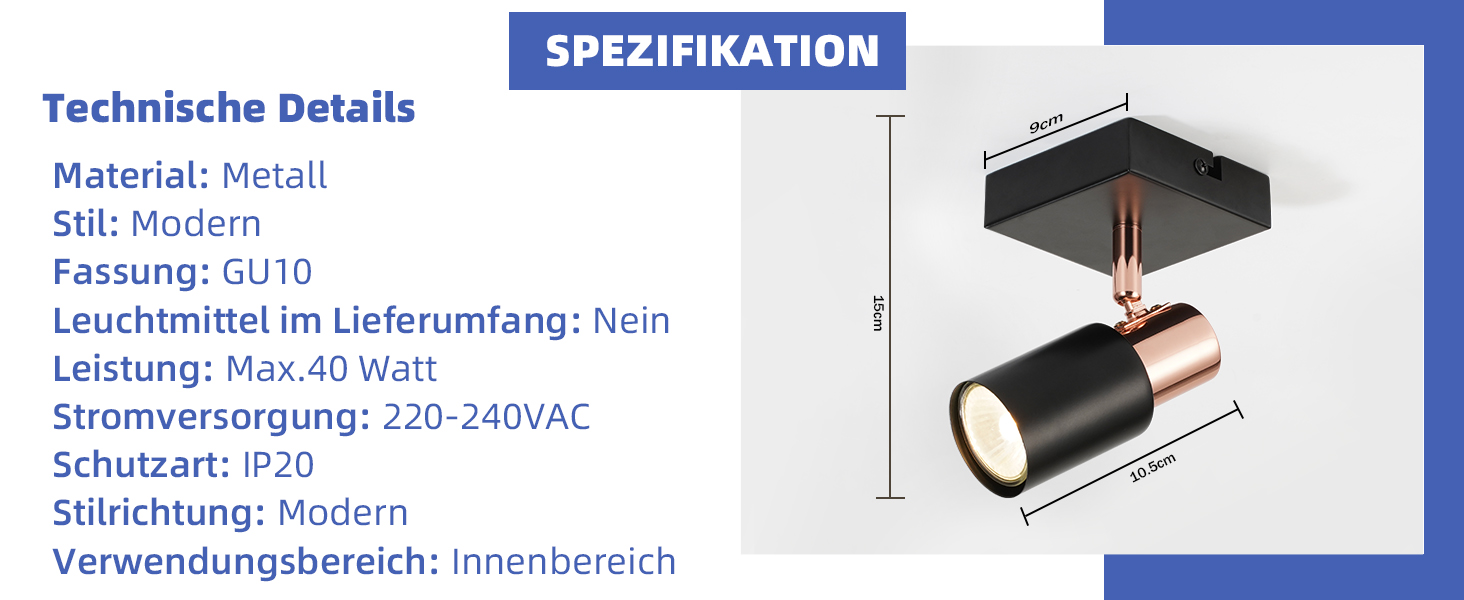 wandstrahler GU10