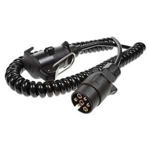 MP5886 2.5m 7 Pin N Type Curly Extension Lead (Plug To Socket)
