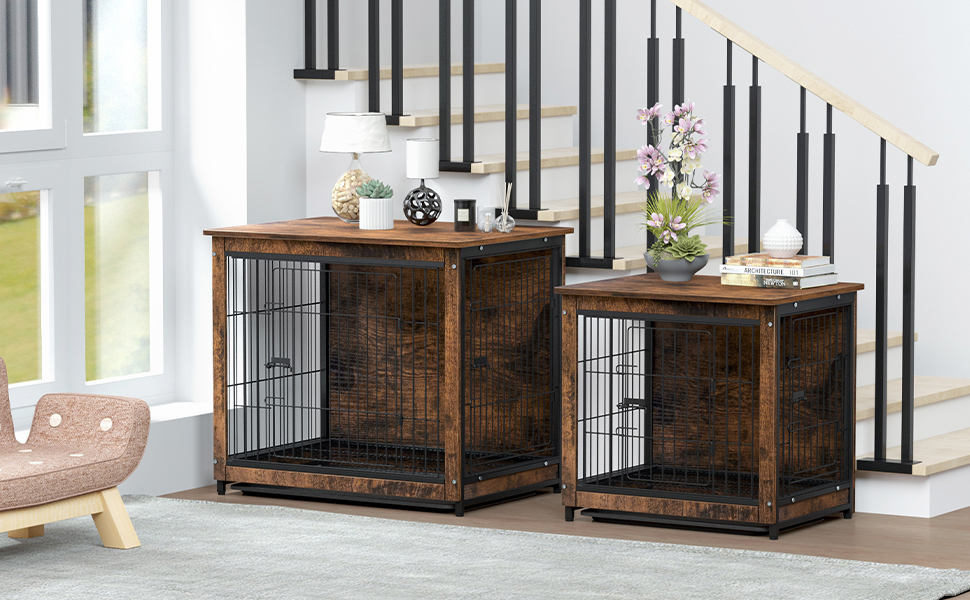 Hundekäfig Holz Hundekäfig Haustier Hundebox Hundekäfig Doppeltür Hundebox