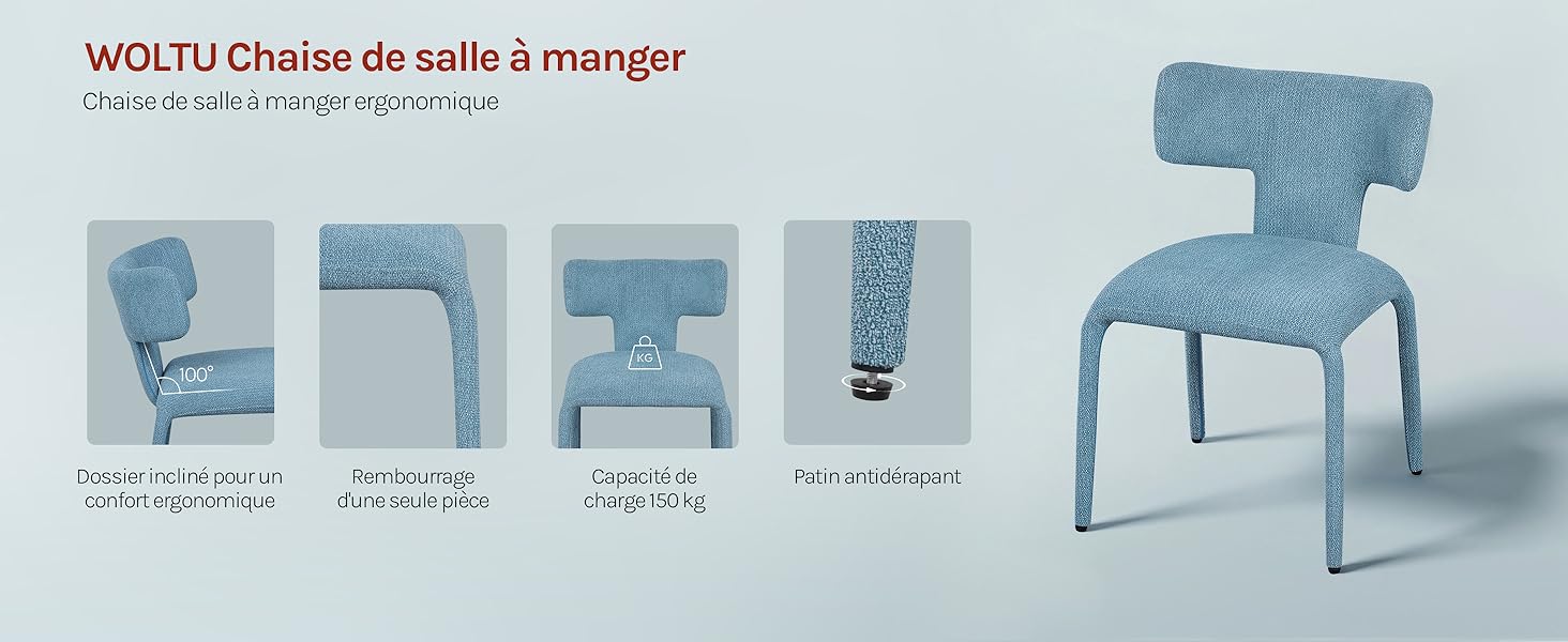 Série de chaises dans différentes nuances de bleu présentées en progression, illustrant différentes itérations ou étapes de conception d'un meuble.