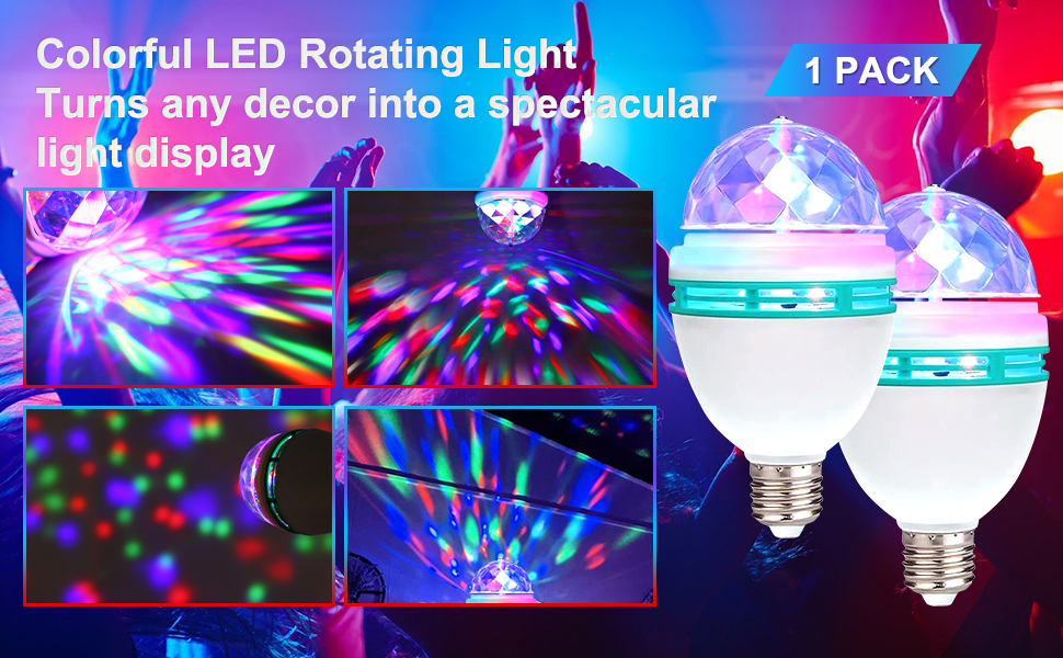 Ampoule rotative de couleur E27