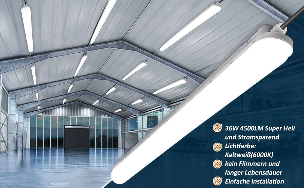 LED Feuchtraumleuchte 120cm kaltweiss