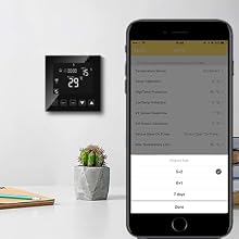 Termostato inteligente WiFi conectado Calentando agua desde el suelo 3A Compatible Alexa Google Home